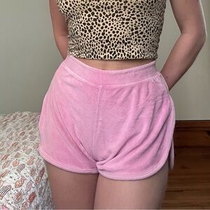 Free People Pink Terry Shorts